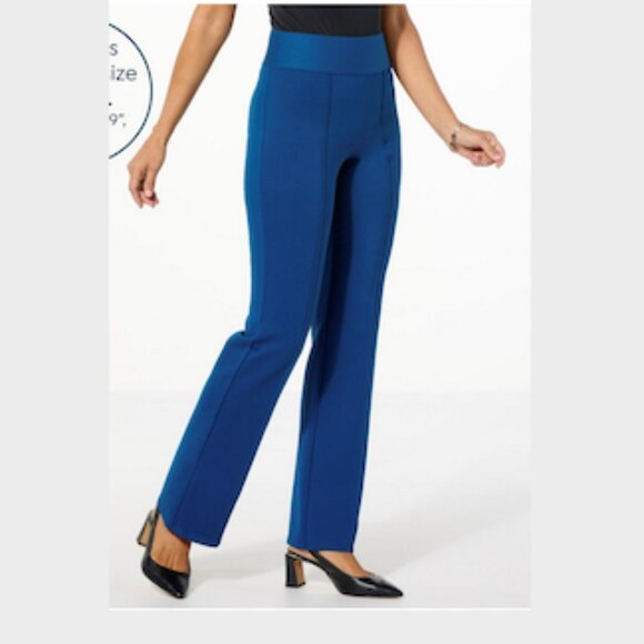 Coleen Lopez Royal Blue High Waist Ponte Knit Bootcut  2X New in Package - Picture 1 of 8